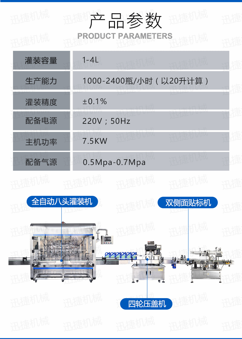 全自動(dòng)八頭潤滑油灌裝生產(chǎn)線